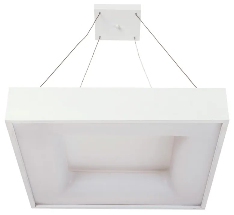 Pendente Belize 48X48Cm Led 36,8W Bivolt / Base Fechada | Usina 19011/... (AV-M - Avelã Metálico, 3000k)