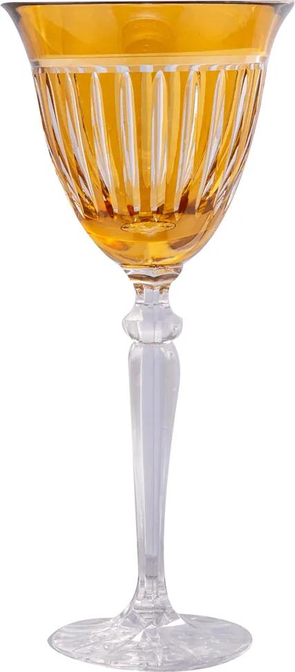 Taça de Cristal Lodz para Água de 280 ml - Âmbar Escuro