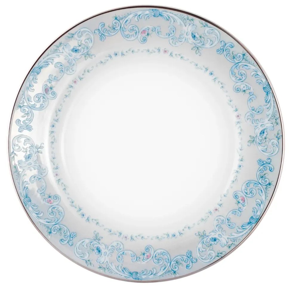 Prato Raso 27Cm Porcelana Schmidt - Dec. Sensile Blu 2424