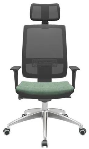 Cadeira Office Brizza Tela Preta Com Encosto Assento Concept Hera Autocompensador 126cm - 62992 Sun House