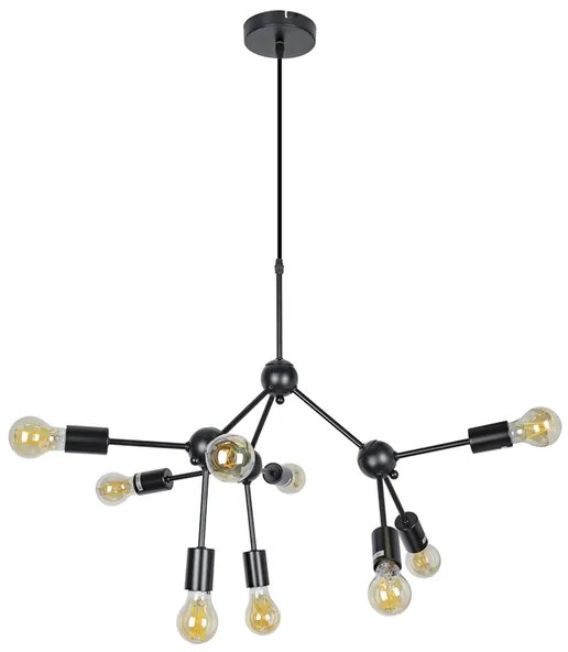 Pendente Metal Preto 66cm Cluster