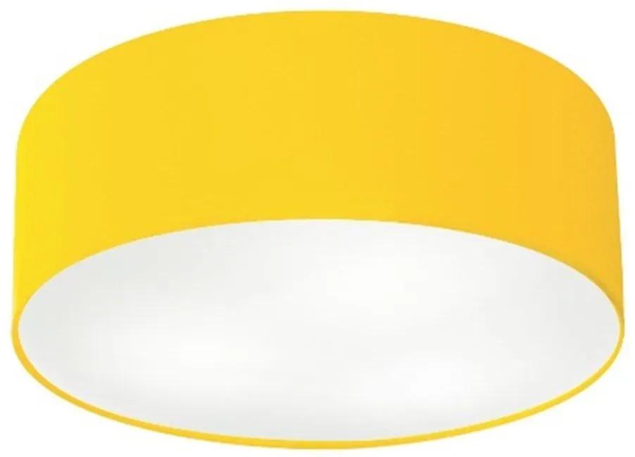 Plafon Para Sala de Estar Cilíndrico SE-3006 Cúpula Cor Amarelo
