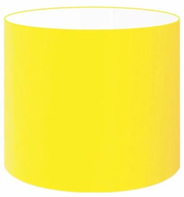 Cúpula abajur e luminária cilíndrica vivare cp-8010 Ø25x25cm - bocal europeu - Amarelo