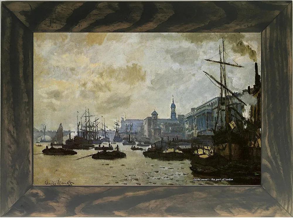 Quadro Decorativo A4 The Port of London - Claude Monet Cosi Dimora