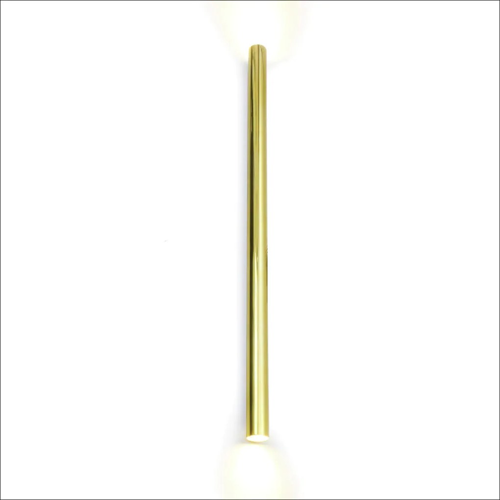 Arandela Linder Tubo Cilíndrico 04X4,5X100Cm 02Xmr11 Metal Alumínio -... (DOURADO BRILHO)