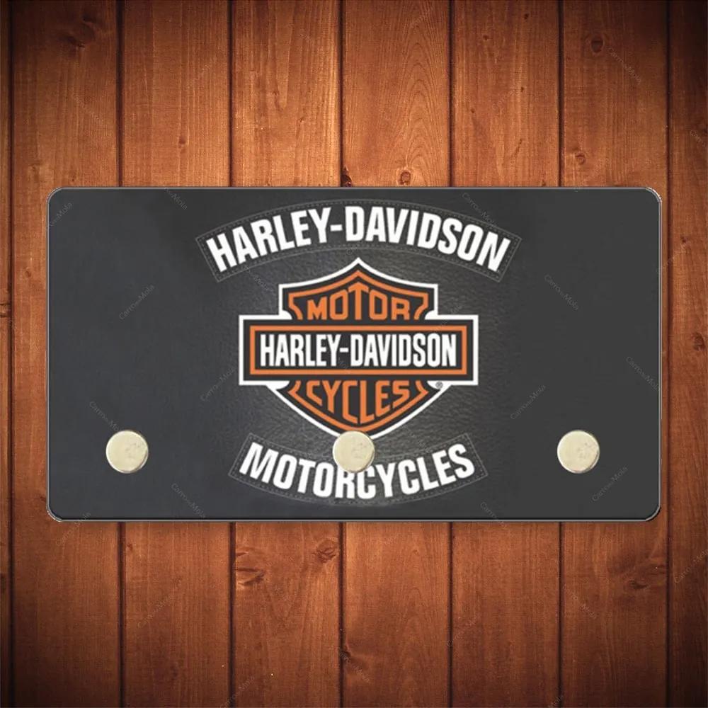 Porta-Chaves Logo Harley Davidson - 3 Ganchos - em Metal - 14,5x8 cm