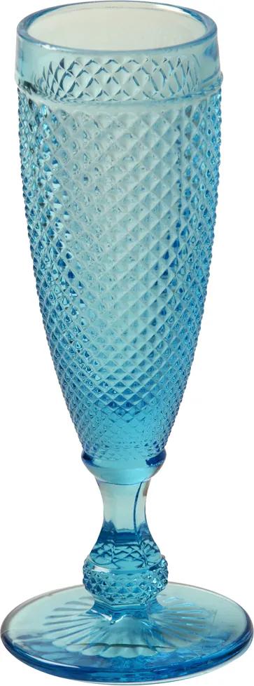 Taça de Vidro Bico de Jaca 150 ml Azul Claro