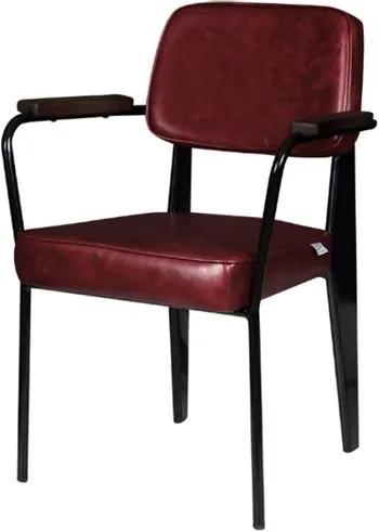 Cadeira Jean Provve Estofada c/ Braco Vermelha 81 cm (ALT) - 47261 Sun House