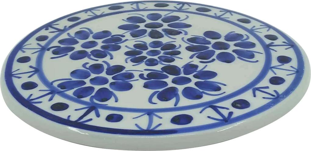 Descanso de Panela em Porcelana Azul Colonial 18 cm