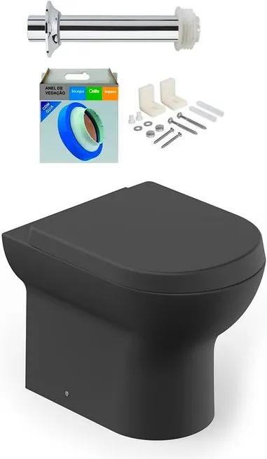 Kit Bacia Sanitária Convencional com Assento Nexo Onix + Conjunto de Fixação, Tubo de Ligação e Anel de Vedação - Roca - Roca