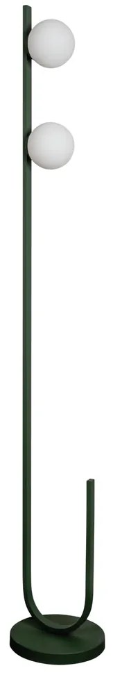 Luminaria De Chão Dama Ø24,5X160Cm 2Xg9 / Globo Ø12Cm / Coluna | Usina... (ND-B - Nude Brilho, Clear)