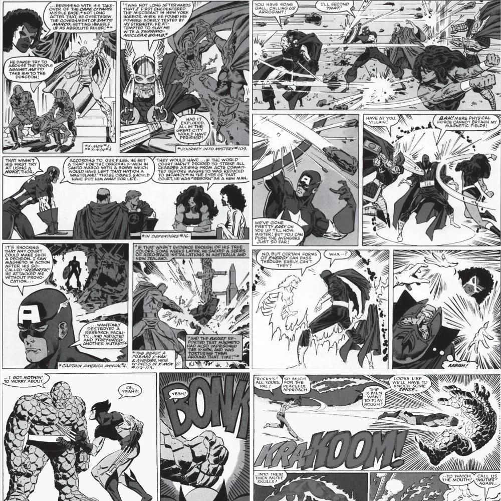 Papel De Parede Adesivo Quadrinhos Marvel Pb (0,58m x 2,50m)