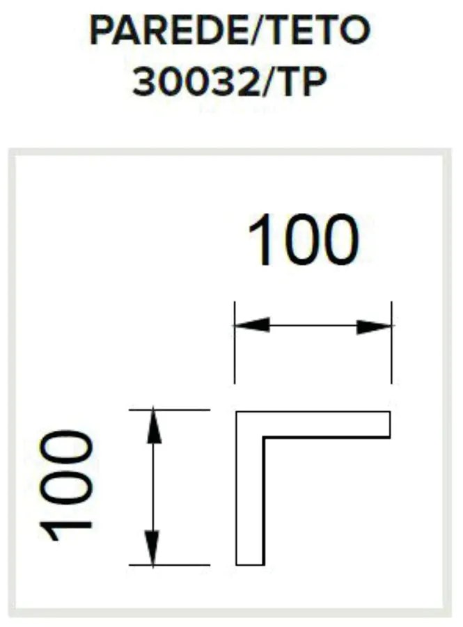 Junção Teto/parede Perfil Embutir Para Fita Led Garbo 10X10Cm | Usina... (BT - Branco Texturizado)