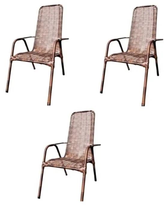 Kit C/ 3 Cadeiras De Junco(Alta) – JM Metalúrgica