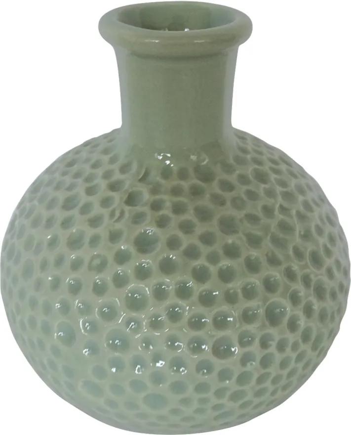 vaso BORBULHA cerâmica verde 11cm Ilunato SK0007