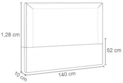 Cabeceira Cama Box Casal 140cm Mali Z37 Linho Chumbo - Mpozenato