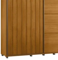 Guarda Roupa Casal 230cm Com 2 Portas Verbena Cinamomo Z10  - Mpozenat