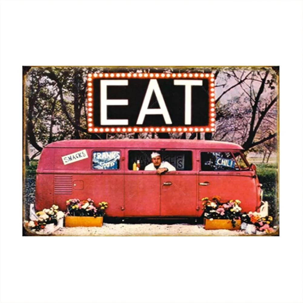 Placa Decorativa Food Truck Média em Metal - 30x20 cm