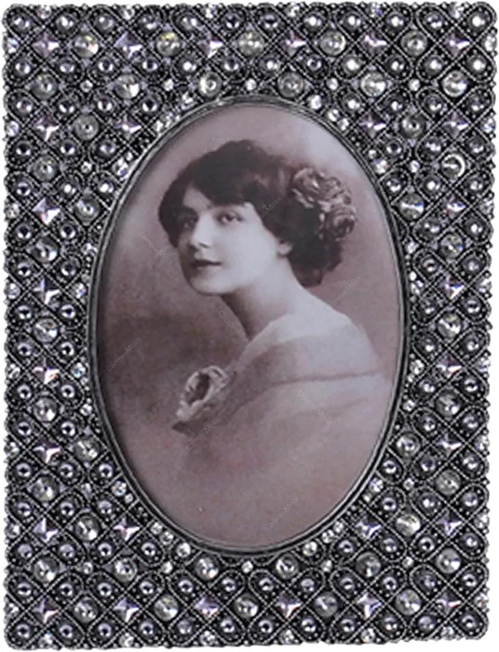 Porta-Retrato Duquesa Prata Envelhecido em Metal - 18x14 cm