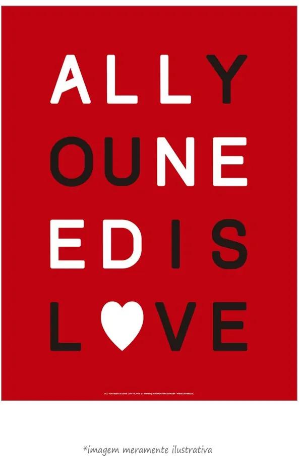 Poster All You Need Is Love - The Beatles (20x25cm, Apenas Impressão)