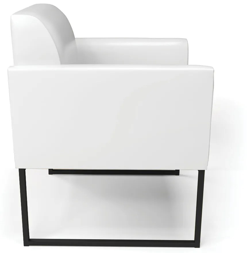 Poltrona Base Industrial Preto Marisa Corano D03 - DRossi - Branco
