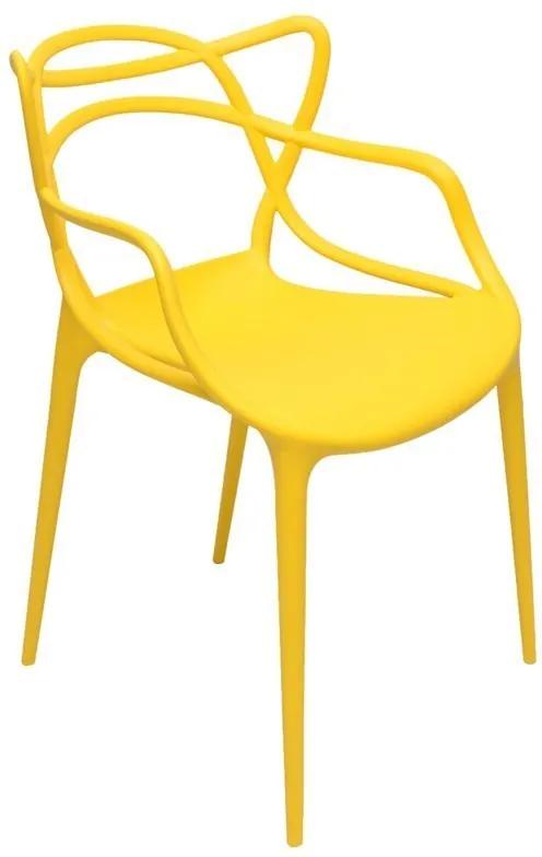 Cadeira Orlando de Polipropileno Amarela