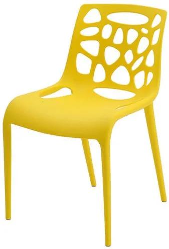 Cadeira Giovana Polipropileno Cor Amarela - 38022 Sun House