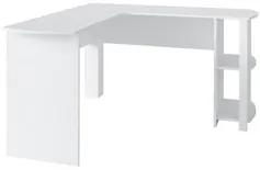 Mesa Escrivaninha em L Malu e Estante Livreiro 45x81cm Lean A06 Branco