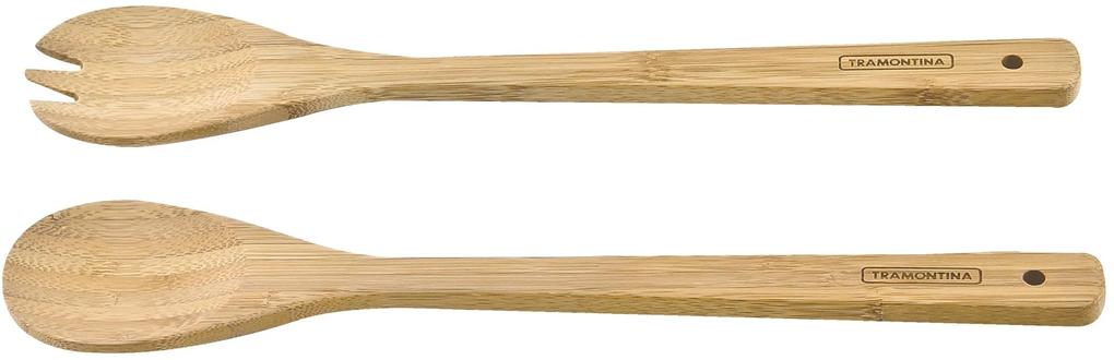 Conjunto Garfo e Colher Tramontina Utilínea em Bambu Natural -  Tramontina