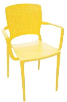 Cadeira Safira com braços amarela Tramontina 92049000