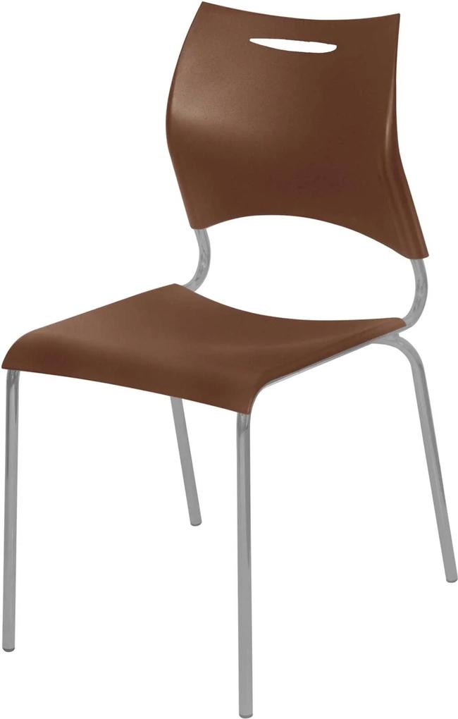 Cadeira Plástica New Marrom Giobel