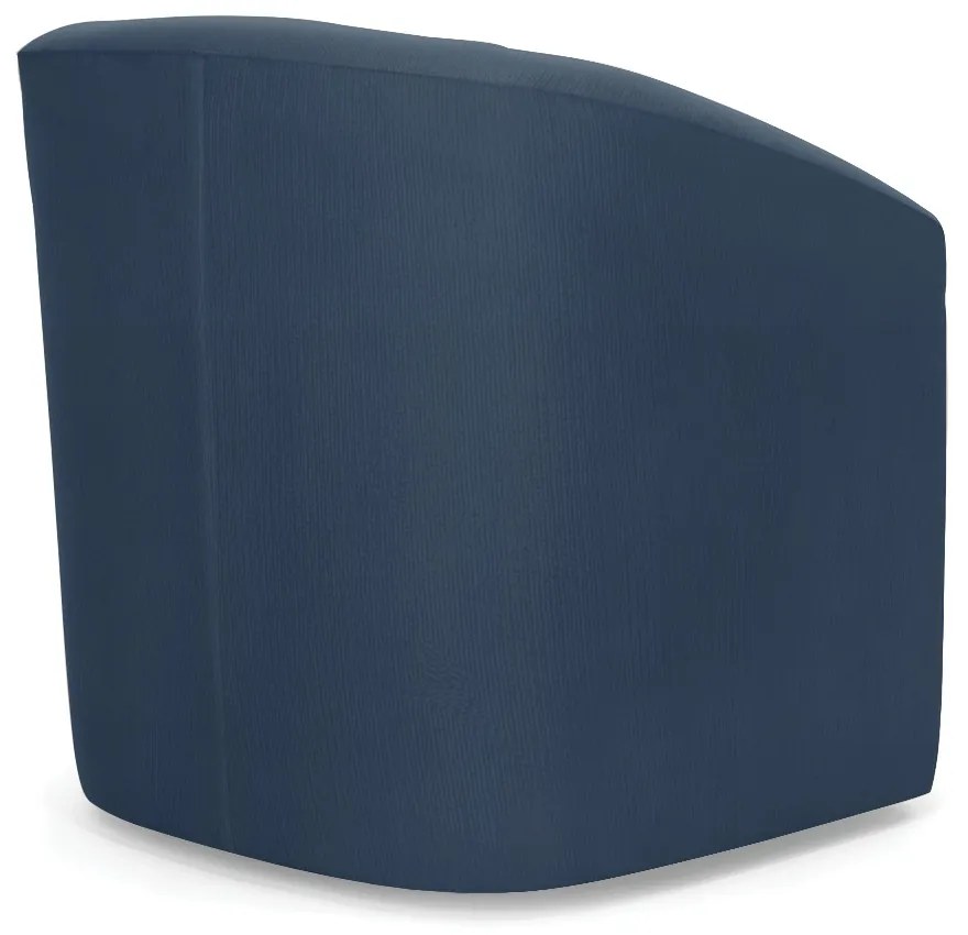 Poltrona Decorativa Base Giratória Stella Max Suede Azul Marinho D03 - D'Rossi