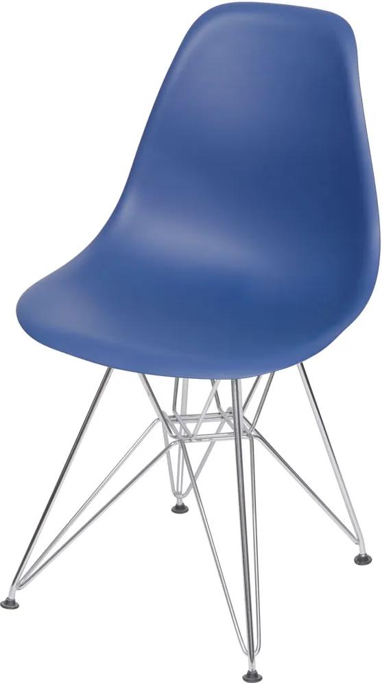 Cadeira DKR Polipropileno e Base de Metal Pian – Azul Marinho