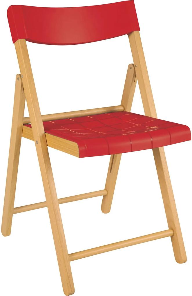 Cadeira Potenza Verniz C/ Vermelho Tramontina