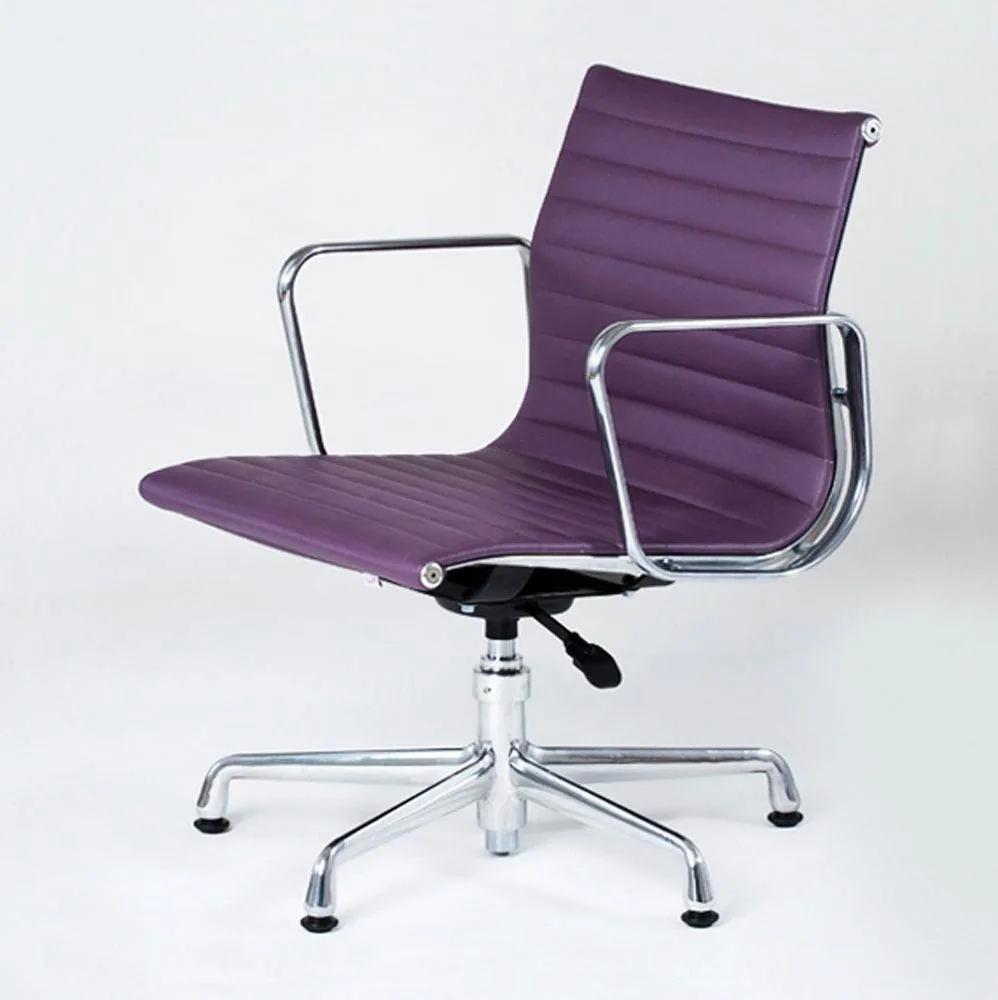 Cadeira com Braço Giratória EA331BSG Estofada Alumínio Clássica Design by Charles e Ray Eames