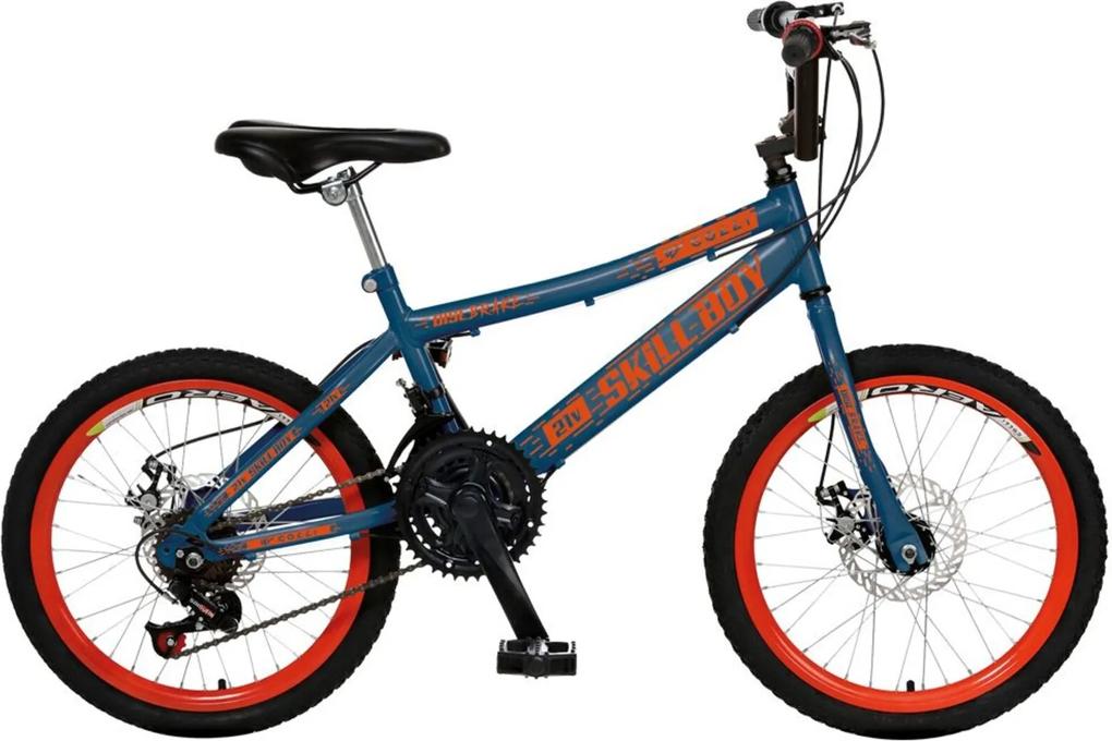 Bicicleta Infantil de Passeio Aro 20 Freio a Disco 21 Marchas Skyll Boy Quadro 12 Aço Azul - Colli Bike