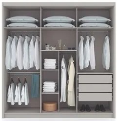 Guarda Roupa Casal 6 Portas 3 Gavetas 233cm Dubai Fendi      - VLR MÓV