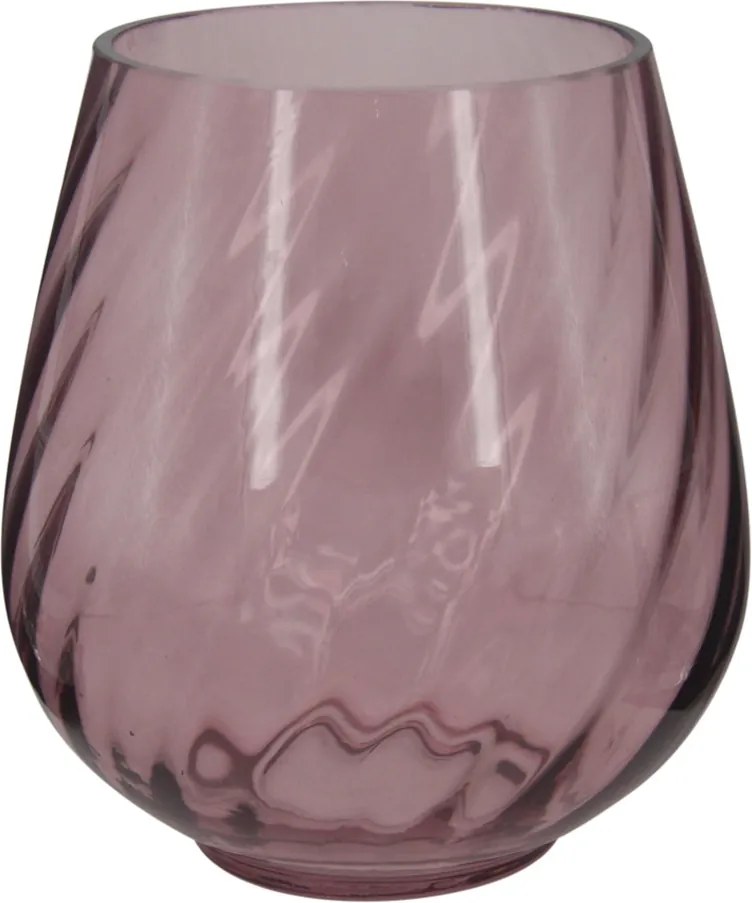 vaso de vidro PENINA 15cm rosa Ilunato BH0077