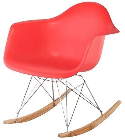 Cadeira Eames MKC-006 Polipropileno Vermelho com Braco e Base Balanco - 44318 Sun House