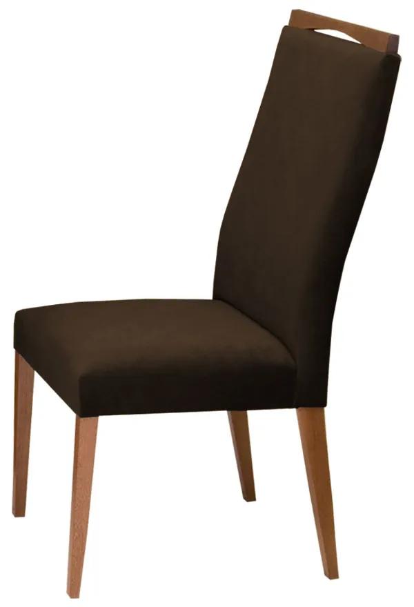 Cadeira Decorativa Lívia Aveludado Marrom  - Rimac