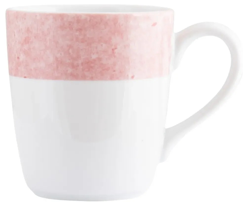 Caneca 225 Ml Porcelana Schmidt - Dec. Cromo Rosa 2447