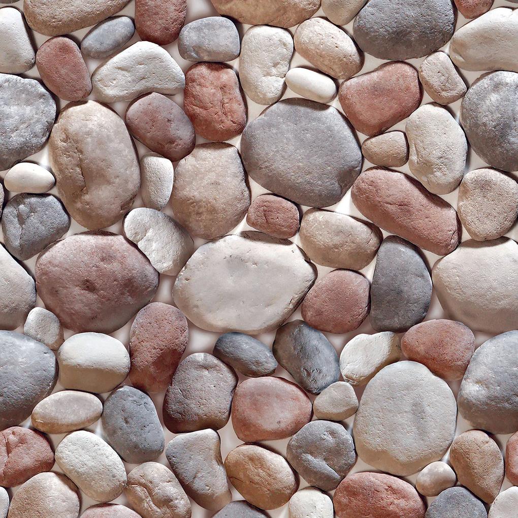 Papel de parede adesivo pedra vermelha cinza e branca