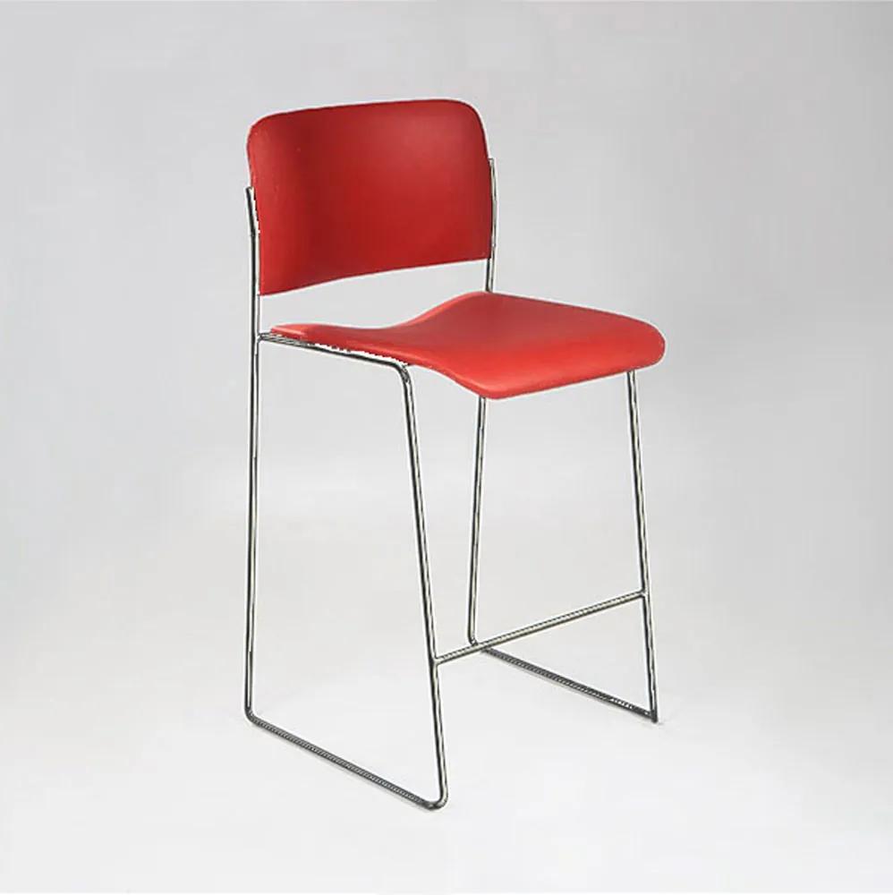 Cadeira Bar Hani Estofada Aço Inox Design Studio Clássica