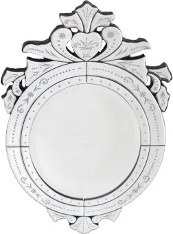 Espelho Veneziano Redondo com Corte Bisotê