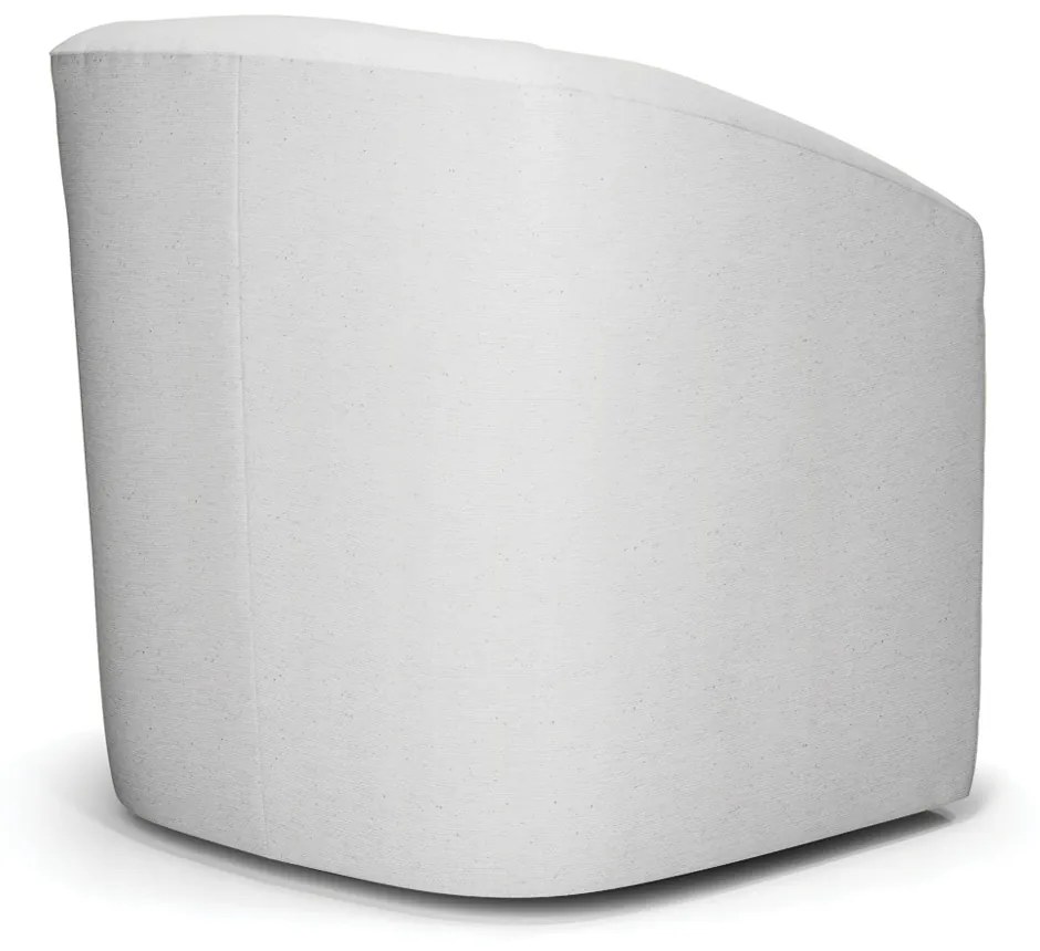 Poltrona Decorativa Base Giratória Stella Max Linho Cinza D03 - D'Rossi