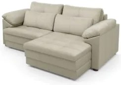 Sofá Retrátil 2 Lugares Para Sala 175cm Dijon Couro Creme S07 - Mpozen