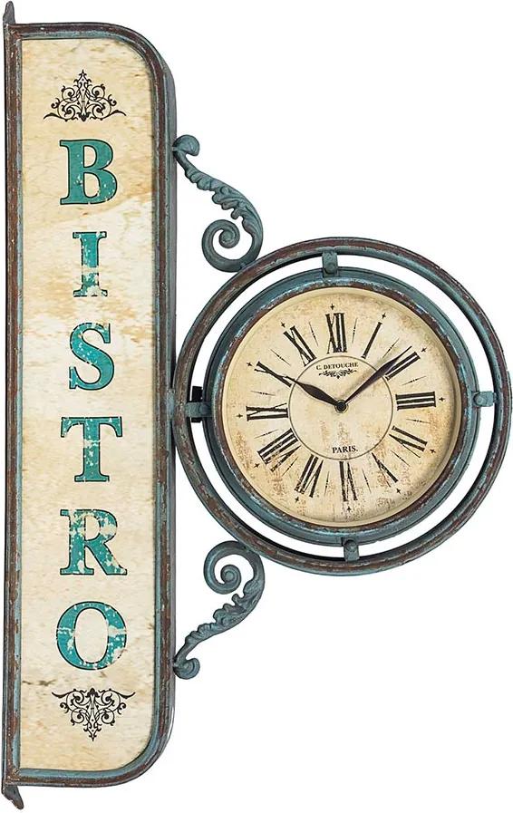 Relógio de Parede Bistro Estilo Estação Oldway - 82x50 cm