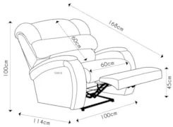 Poltrona do Papai Reclinável Kalie Elétrica Botão LED Massagem FH9 PU