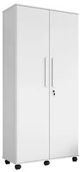 Armário Multiuso 2 Portas Com Rodízios Gold G03 Branco - Mpozenato
