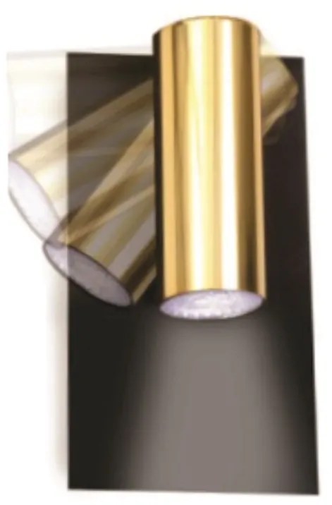 Arandela Swilver Tubo 1 Facho Movel 6,5X09X19Cm 1Xmr11 C/ Interruptor... (GRAFITE / COBRE BRILHO)